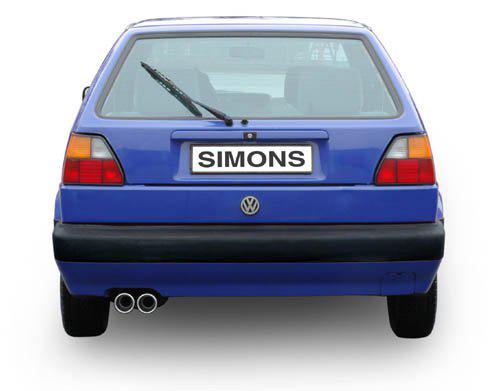 Sportovní výfuk Simons – VOLKSWAGEN Golf II GTI 16V (1985–1991) - 028-HR
