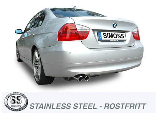 Sportovní výfuk Simons – BMW Řada 3 E90/E91/E92 325i/330i (2005–2/2007) - 034-H5DR