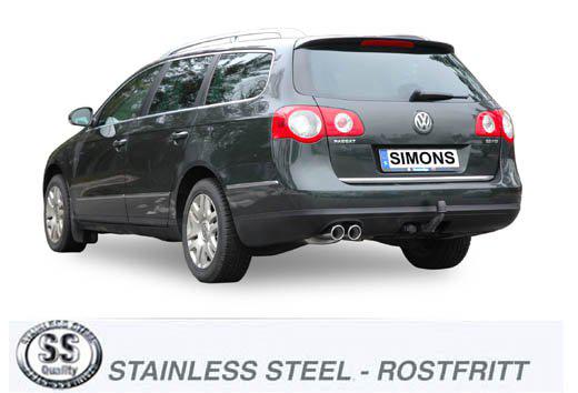 Sportovní výfuk Simons – VOLKSWAGEN Passat (B6/3C) 1.8TSI/2.0TFSI CC (2005–2010) - 040-HEDR
