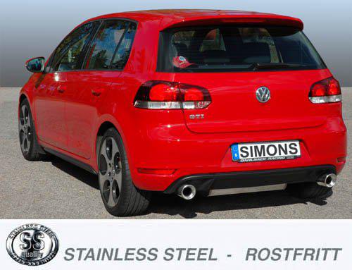 Sportovní výfuk Simons – VOLKSWAGEN Golf VI GTI 2.0TSI 211 k (2009–2013) - 040DHG1R