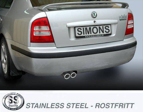 Sportovní výfuk Simons – ŠKODA Octavia 1.8T RS/1.8T/1.9TDI sedan/kombi (1997–2004)