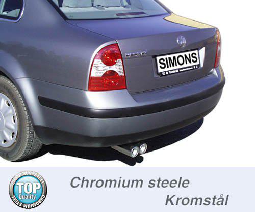 Sportovní výfuk Simons – VOLKSWAGEN Passat (B5) 1.6/1.8/2.0/2.3 V5/1.8T/1.9TDI (1996–2005) - 042-H7R