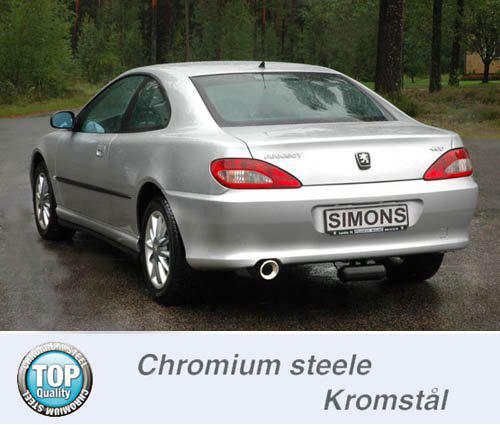 Sportovní výfuk Simons – PEUGEOT 406 3.0 V6 (1996–2004) - 0PA-H6