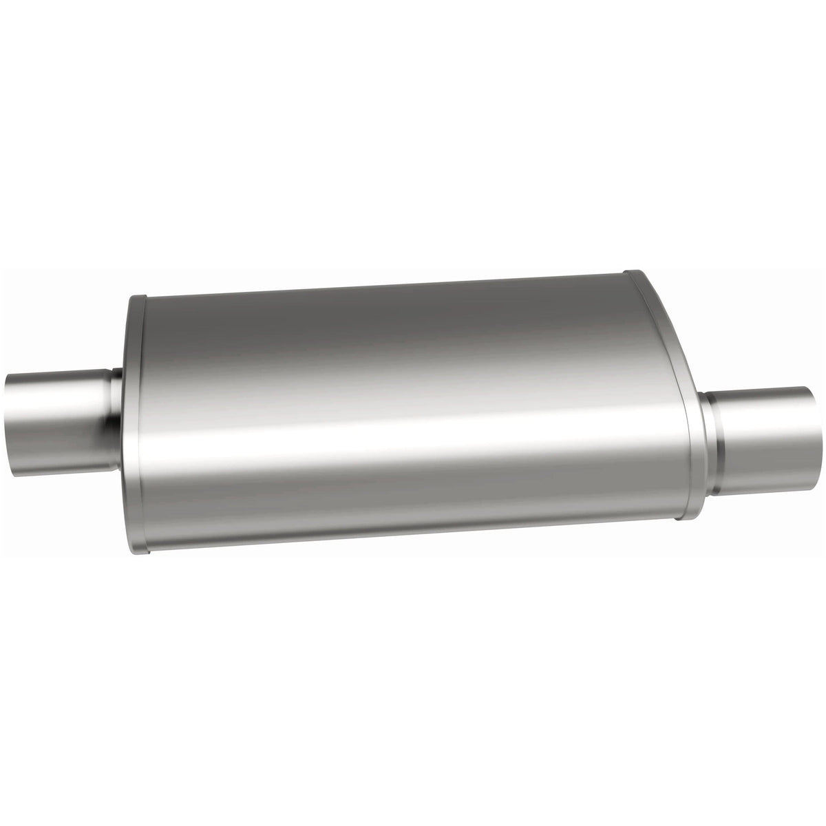 Tlumič výfuku MagnaFlow oválný 3,5 × 7 × 14″, průchozí, vstup / výstup 2″ (středový / přesazený) - 11124