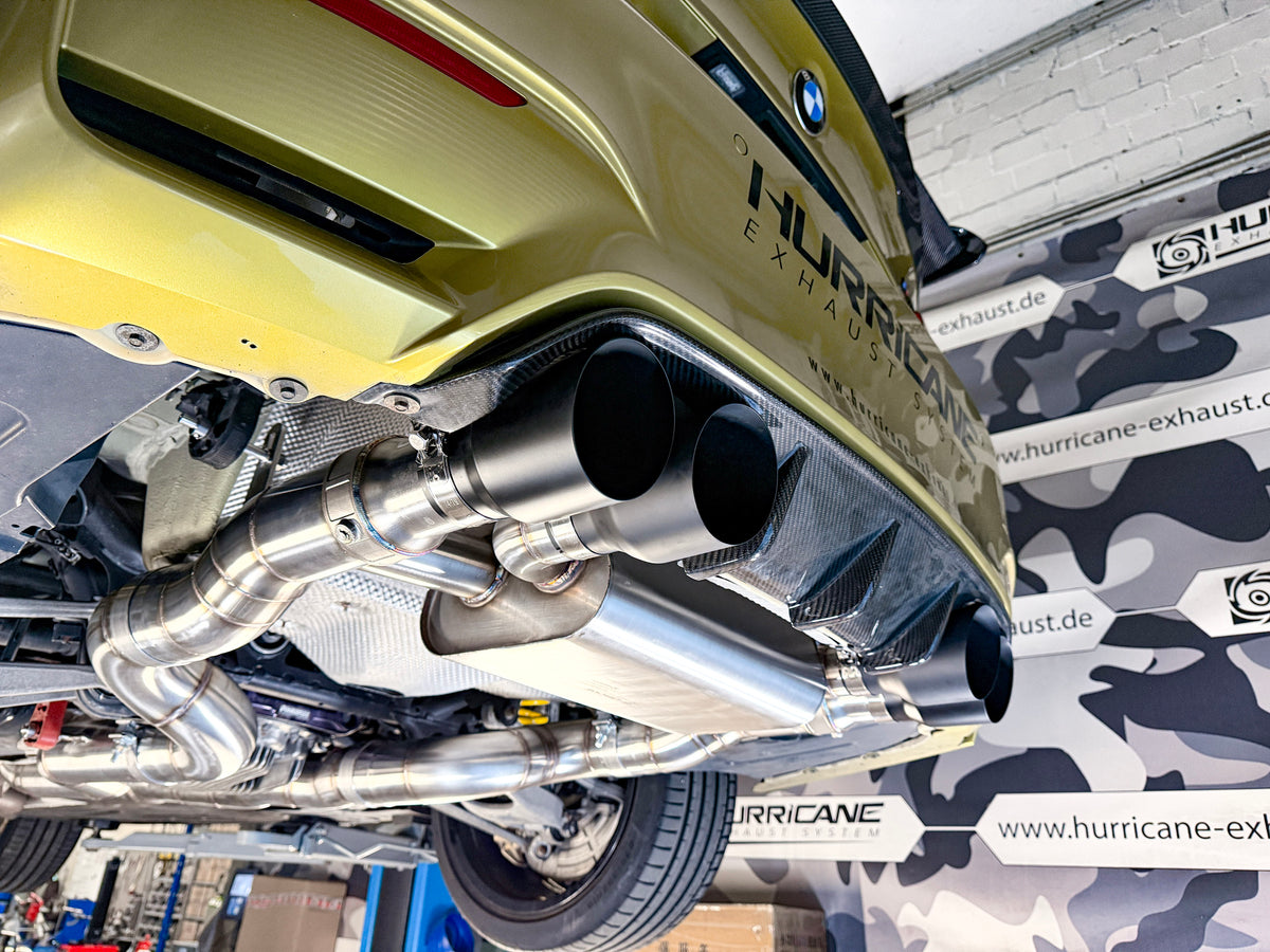 Sportovní klapkový výfuk Hurricane 3,5″ equal length – BMW M3 F80 Competition 450 k