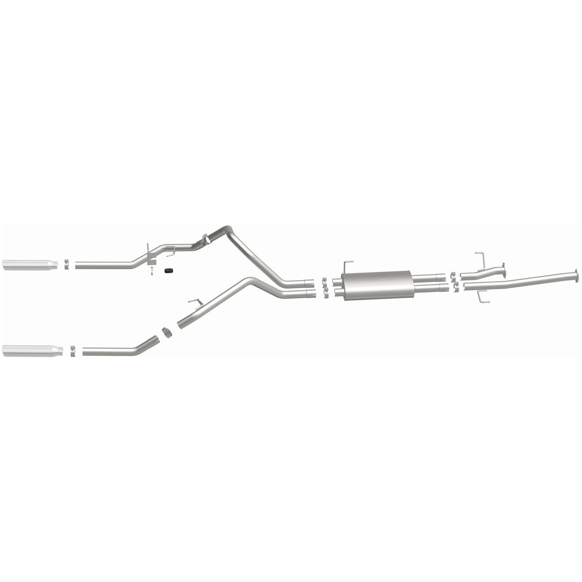 MagnaFlow Street Series cat-back výfuk – Toyota Tundra 5,7 / 4,6 (2014–2021), leštěné koncovky - 15305