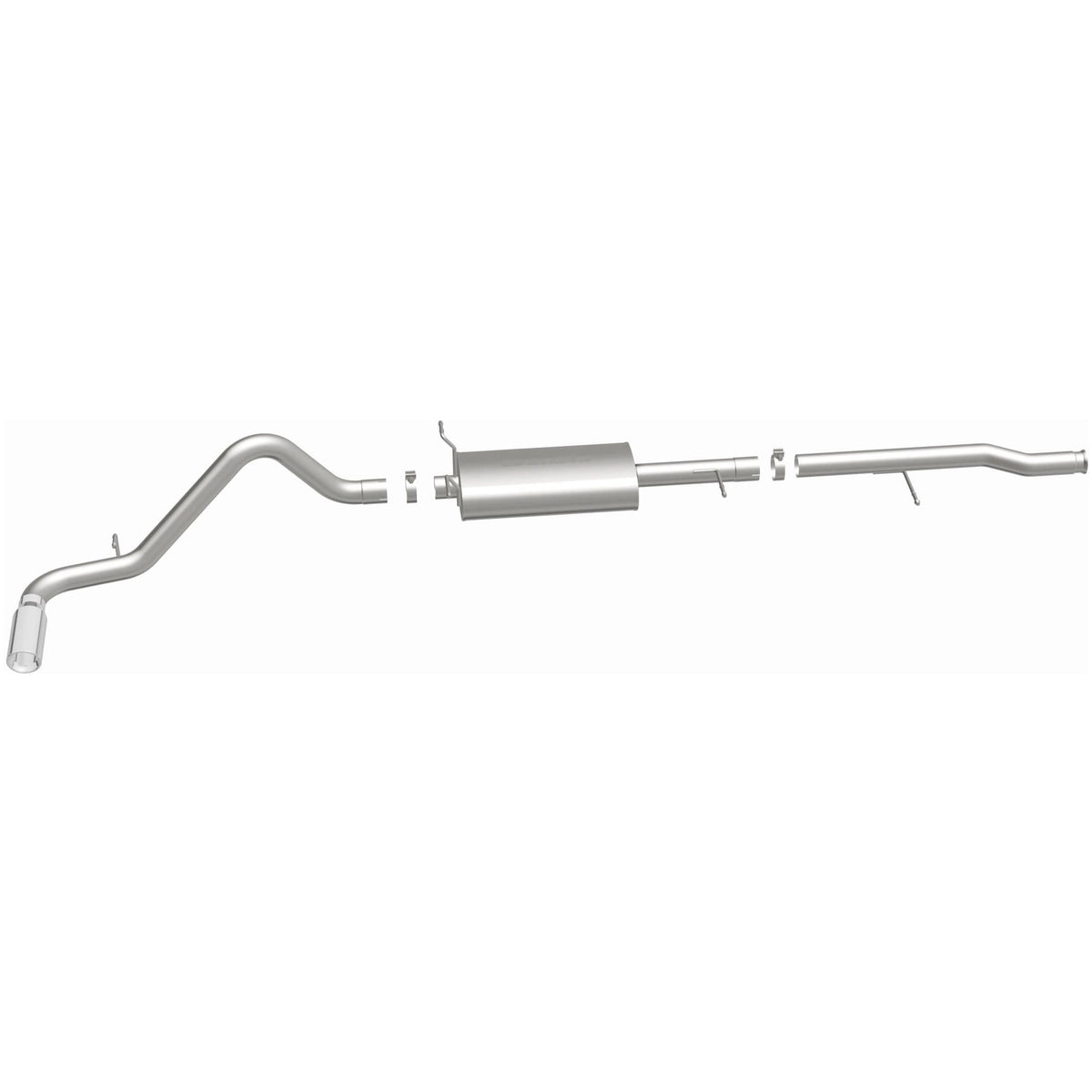 MagnaFlow Street Series cat-back výfuk – Chevrolet Silverado 1500 (2010–2013) / GMC Sierra 1500 (2010–2013), dvoustěnná leštěná koncovka Ø 4″, potrubí Ø 3″ - 15564