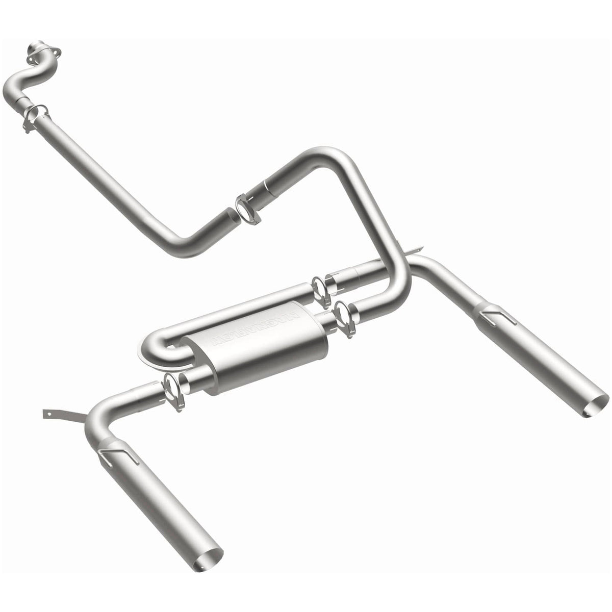 MagnaFlow Street Series cat-back výfuk – Chevrolet Camaro (1993–1997) / Pontiac Firebird (1993–1997), 2 leštěné koncovky rozděleně vzadu délky 22″, potrubí Ø 2,5″ - 15694