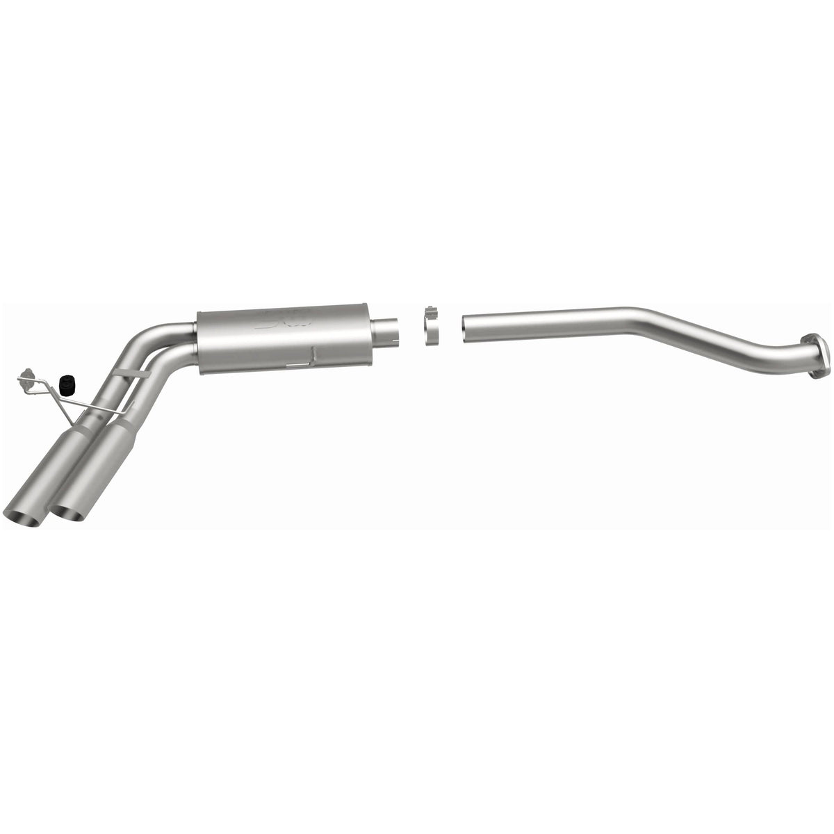 MagnaFlow Street Series cat-back výfuk – Chevrolet Silverado 1500 (2003–2006) / GMC Sierra 1500 (2003–2006) a další, 2 jednostěnné leštěné koncovky vpravo před zadním kolem - 15842