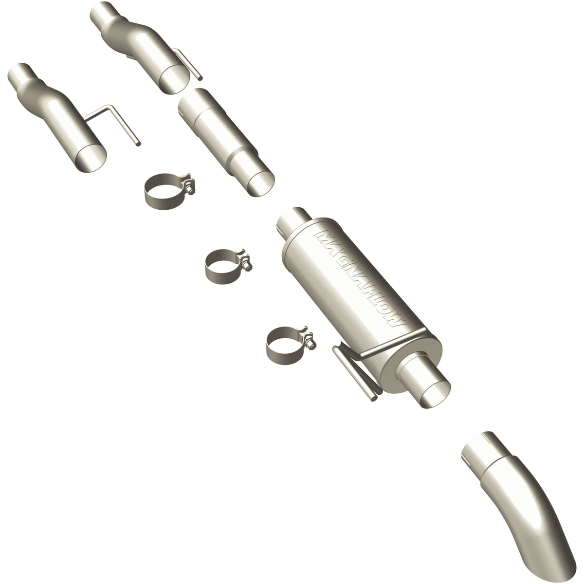 MagnaFlow Off-Road Pro Series cat-back výfuk – Ford F-150 (2011–2014), koncovky délky 11″ - 17137