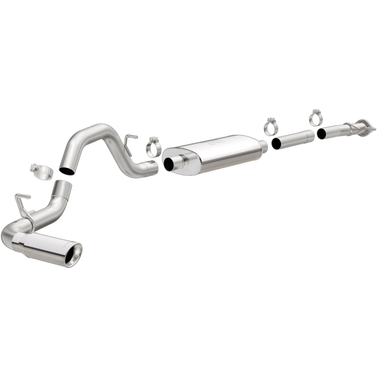 MagnaFlow Street Series cat-back výfuk – Chevrolet Colorado (2015–2021) / GMC Canyon (2015–2021), dvoustěnná leštěná koncovka Ø 4″, potrubí Ø 3″ - 19018