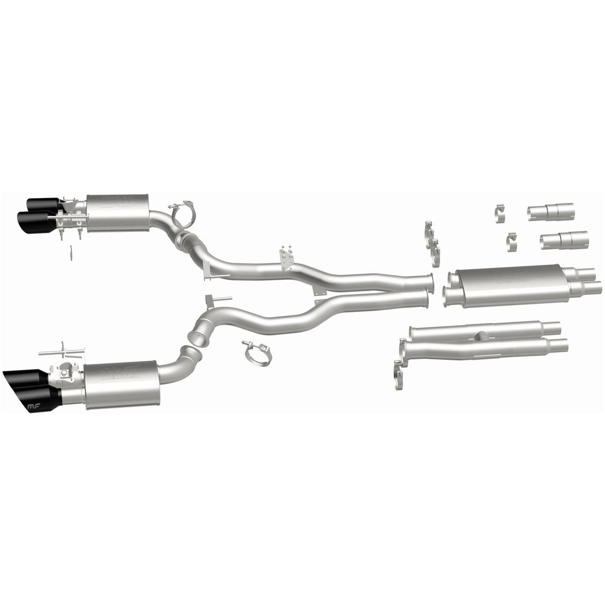 MagnaFlow xMOD Series cat-back výfuk – Ford Mustang 5,0 (2024–2026), koncovky Black Chrome - 19646