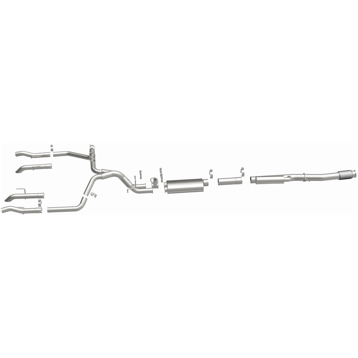 MagnaFlow Overland Series cat-back výfuk – Chevrolet Silverado 1500 ZR2 / GMC Sierra 1500 AT4X 6,2 (2024–2026) - 19703