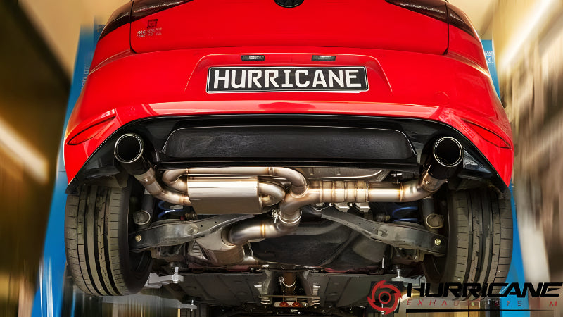 Sportovní klapkový výfuk Hurricane 3,5″ – VW Golf GTI 7 Clubsport S verze V3