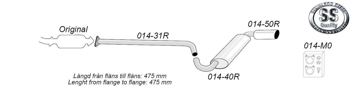 Sportovní výfuk Simons – MAZDA MX-5 (Miata) kupé/kabriolet typ NA 1.6i-16V/1.8i-16V (1996–1998) - 014-H1R