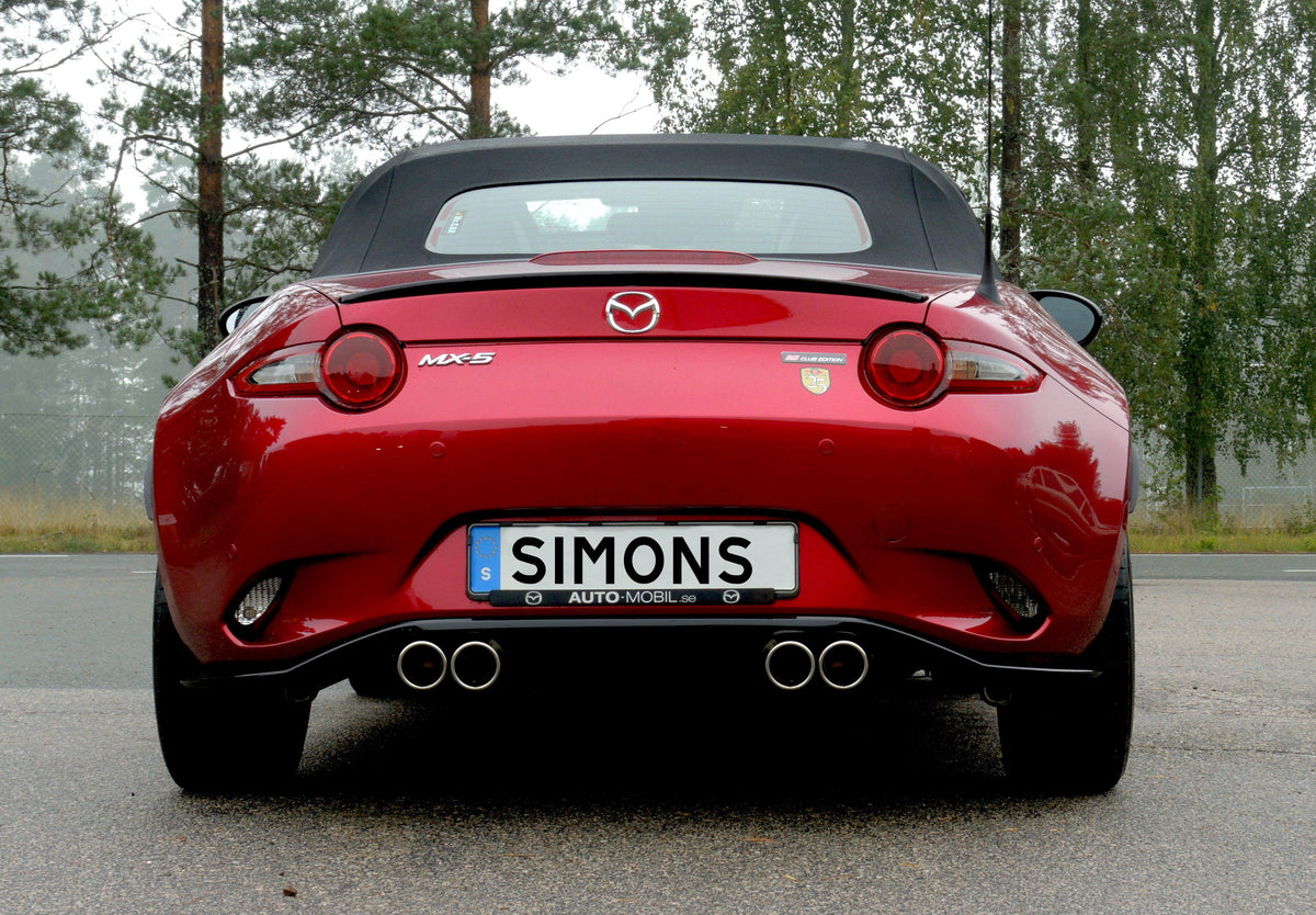 Sportovní výfuk Simons – MAZDA MX-5 (Miata) typ ND 1.5/2.0 (2016–2025)