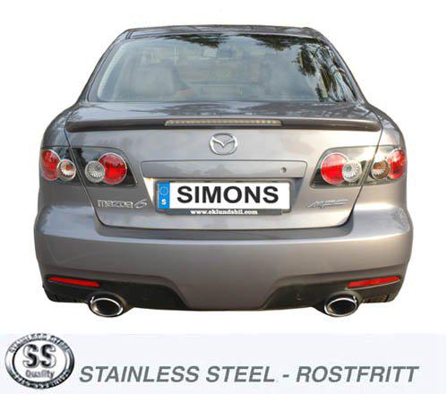Sportovní výfuk Simons – MAZDA 6 MPS (2005–2007) - 018DHAR