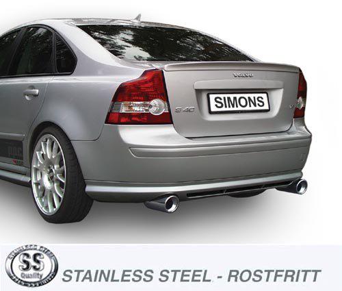 Sportovní výfuk Simons – VOLVO S40/V50 Turbo T5 2WD (2004–2012) - 019-HAR