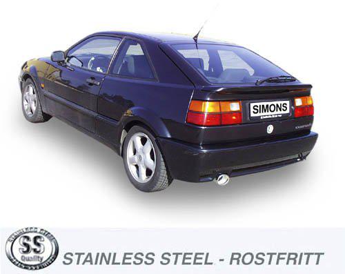 Sportovní výfuk Simons – VOLKSWAGEN Corrado 1.8 16V/1.8 G60/2.0 8V/2.0 16V/2.9 VR6 (8/1991–1995) - 026-H7R