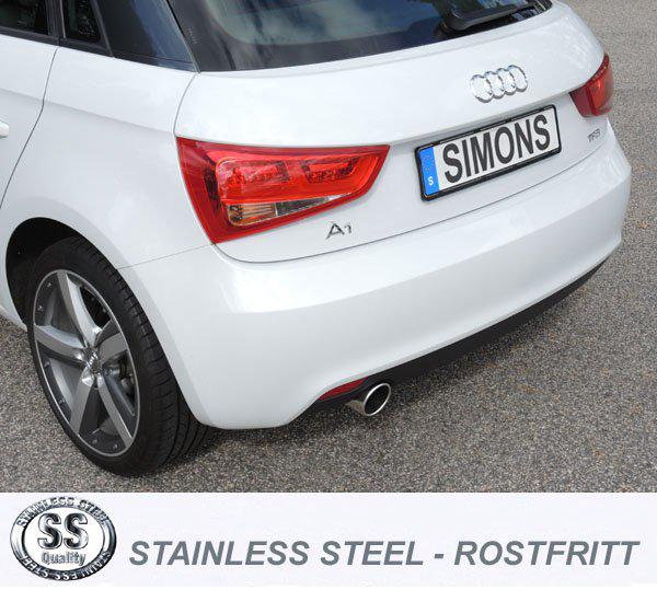 Sportovní výfuk Simons – AUDI A1 1.2 TSI (2011–2018) - 027-HD9R