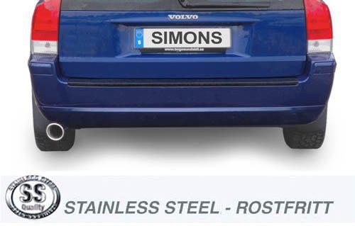 Sportovní výfuk Simons – VOLVO V70N Turbo AWD 2.4T/2.5T/D5 (6/2004–2007) - 02B-H8R