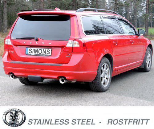 Sportovní zadní tlumič Simons – VOLVO V70/XC70 T6 AWD / S80 II T6 AWD (2007–2016) - 02DDB41R