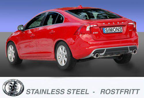 Sportovní výfuk Simons – VOLVO S60 / V60 2.0T, T3, T4, T5 (2010–2018) - 02DDHA1R