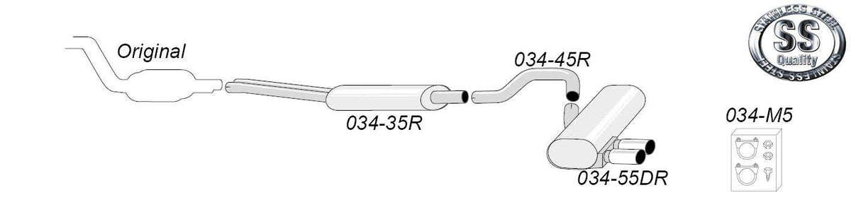 Sportovní výfuk Simons – BMW Řada 3 E90/E91/E92 325i/330i (2005–2/2007) - 034-H5DR