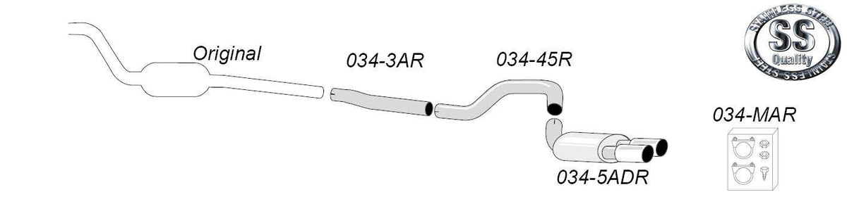 Sportovní výfuk Simons – BMW Řada 3 E90/E91/E92 316D/318D/320D (2005–2011) - 034-HADR