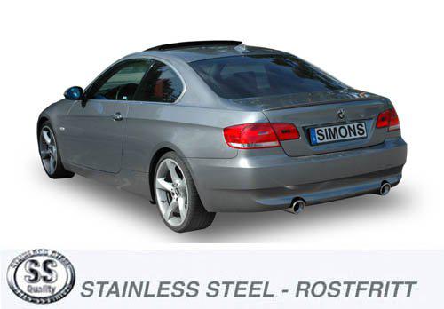 Sportovní zadní tlumič Simons – BMW Řada 3 E90/E91/E92/E93 335i Bi-Turbo (2006–2012) - 034DH81R