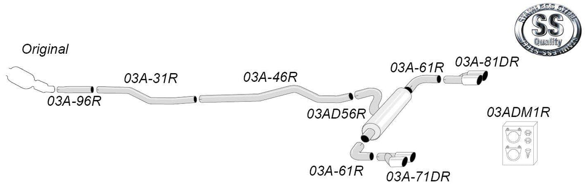 Sportovní výfuk Simons – BMW Řada 3 F30/F31 316D/318D/320D / Řada 4 F32/F33/F36 420D (2011–6/2015)