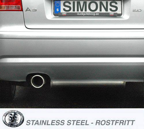 Sportovní výfuk Simons – AUDI A3 (8P) 2WD 1.4TFSI/2.0TFSI (2004–2013) / VOLKSWAGEN Golf V GTI/GTI Edition 30 2.0TFSI (2004–2009) a další