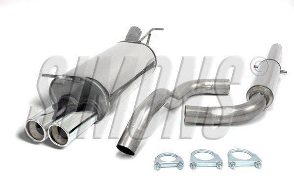 Sportovní výfuk Simons – AUDI A3 (8L) Turbo 1.8T/1.8Ti/1.9TDI (1996–2003) / VOLKSWAGEN Golf IV Turbo 1.8T/1.9TDI/1.9SDI (od 1996) a další - 041-H0R