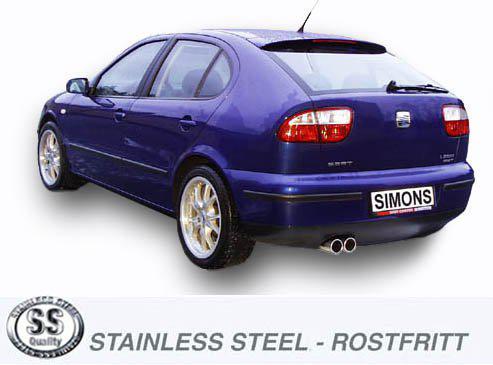 Sportovní výfuk Simons – SEAT Leon 1.8i Turbo 2WD (1999–2005) - 041-H6R