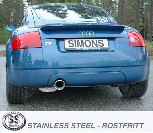 Sportovní výfuk Simons – AUDI TT 8N 2WD Roadster 1.8T 180 k (1998–2006) - 041-H9R