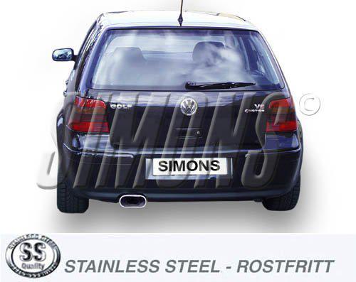 Sportovní výfuk Simons – VOLKSWAGEN Golf IV V6 4-motion/Syncro (1996–2003) - 041-HCR