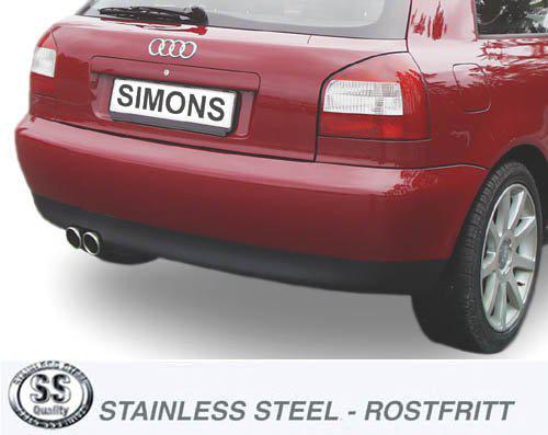 Sportovní výfuk Simons – AUDI A3 (8L) Turbo 1.8T/1.8Ti/1.9TDI (1995–2003) - 041SHSDR