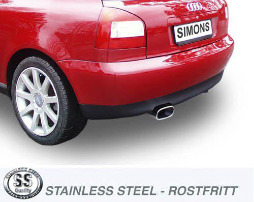 Sportovní výfuk Simons – AUDI S3 Quattro Turbo 1.8i 210/225 k / A3 Quattro Turbo 1.8T (1999–2003) - 041-HAR