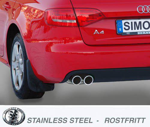 Sportovní výfuk Simons – AUDI A4 (B8) 2WD/Quattro 1.8T/2.0T (2008–2016) / A5 (B8) 2WD/Quattro 1.8T/2.0T (2006–2016) - 048-H4DR