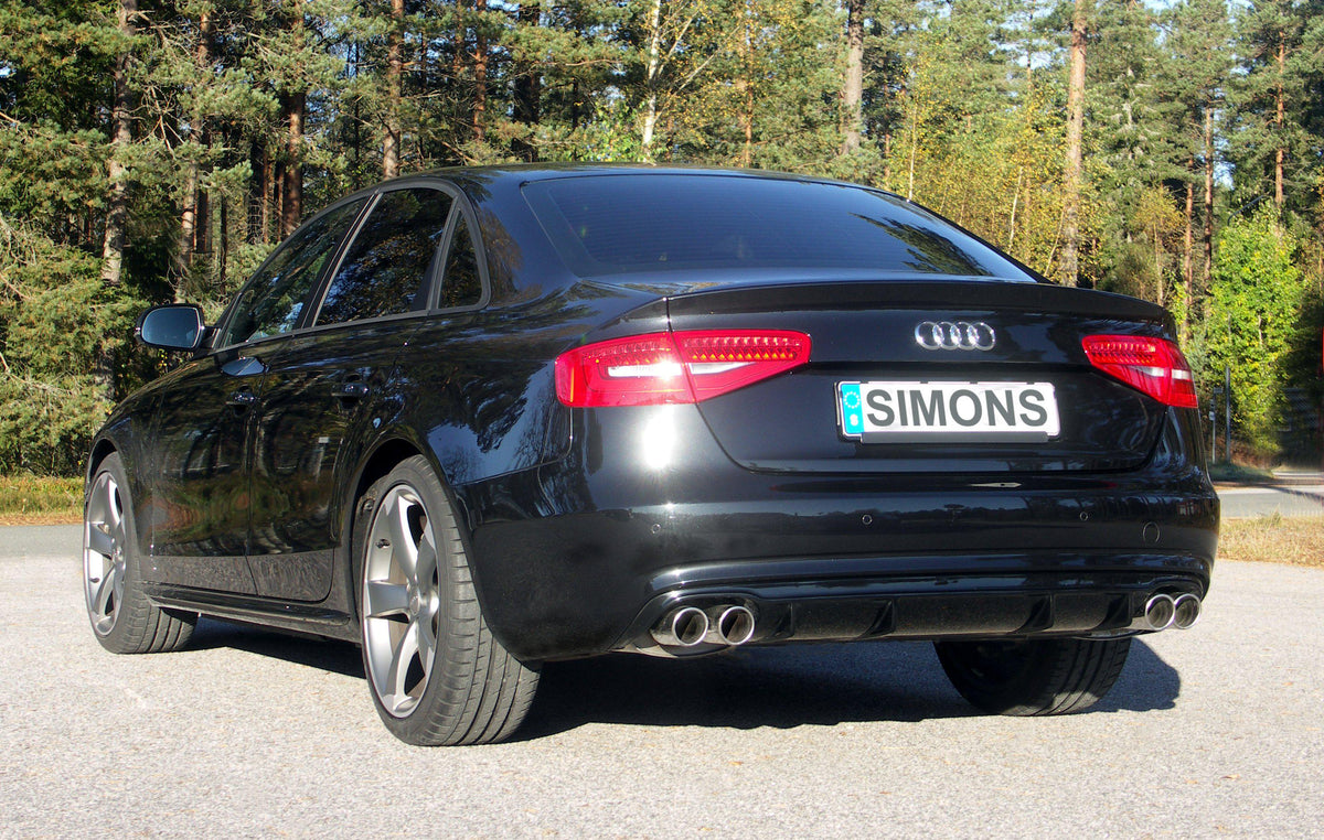 Sportovní výfuk Simons – AUDI A4 (B8) 2WD/Quattro 1.8T/2.0T (2008–2016) / A5 (B8) 2WD/Quattro 1.8T/2.0T (2006–2016)