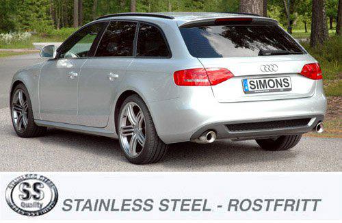 Sportovní výfuk Simons – AUDI A4 (B8) 2WD/Quattro 2.7TDI/3.0TDI (2008–2016) / A5 (B8) 2WD/Quattro 2.7TDI/3.0TDI (2006–2016)