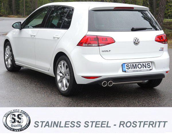 Sportovní výfuk Simons – VOLKSWAGEN Golf VII 1.2TSI/1.4TSI (2012–2020)