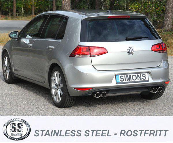 Sportovní výfuk Simons – VOLKSWAGEN Golf VII 1.2TSI/1.4TSI (2012–2020)