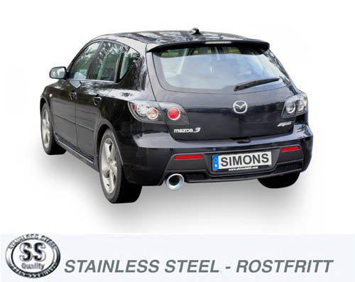 Sportovní výfuk Simons – MAZDA 3 MPS Mk1 (2007–2009) - 051-H8R