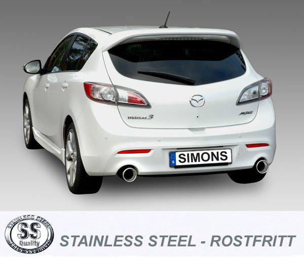 Sportovní výfuk Simons – MAZDA 3 MPS Mk2 (2010–2013) - 051DH9R
