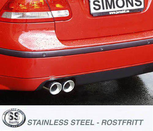 Sportovní výfuk Simons – SAAB 9-3 1.8T / 2.0T / Aero, nádrž 61 l (2003–2014) - 063-HFDR