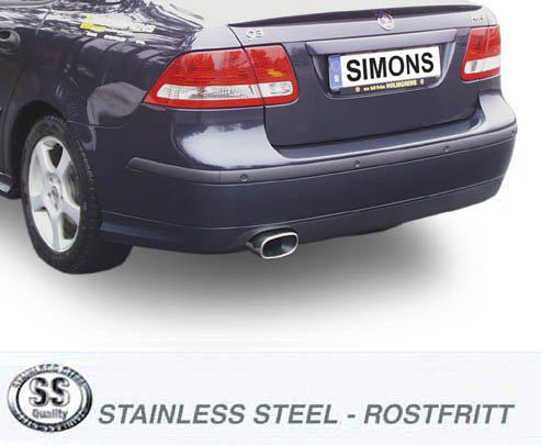 Sportovní výfuk Simons – SAAB 9-3 1.8T/2.0T/Aero (2003–2014) / 9-3 1.8T/2.0T (i BioPower) (od 2003) - 063-HFPR