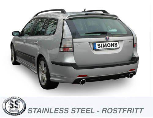 Sportovní výfuk Simons – SAAB 9-3 1.9TiD/1.9TTiD (2003–2014) - 063DHL1R