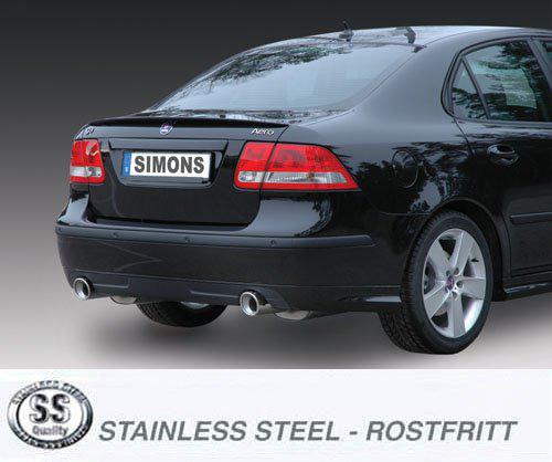 Sportovní výfuk Simons – SAAB 9-3 1.8T/2.0T/2.8T/Aero (2003–2014) - 063DHFR