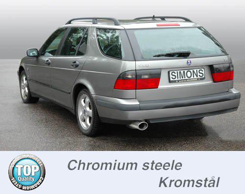 Sportovní výfuk Simons – SAAB 9-5 Turbo 2.0/2.3 (1998–2001) / 9-5 Aero (1998–2003) - 064-H5